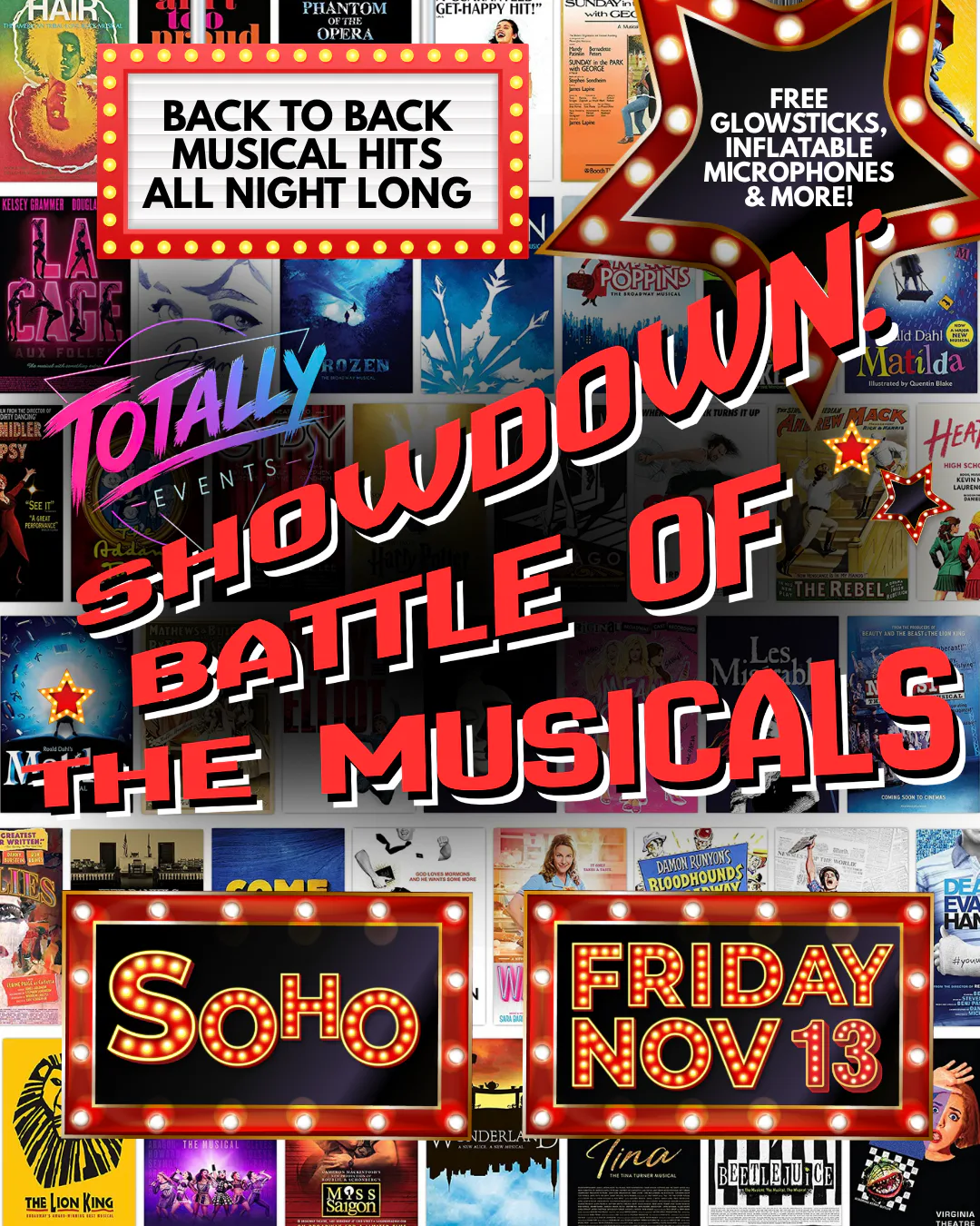 Showdown: Battle of the Musicals @ Soho - Nov 13th event poster