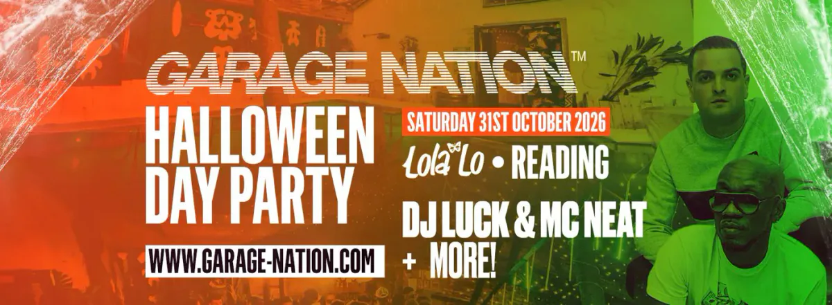 Garage Nation Reading Halloween Day Party event poster