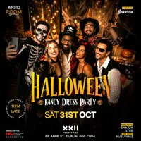 Afro Room Halloween Fancy Dress Party At Club 22 Sat 31st Oct event poster