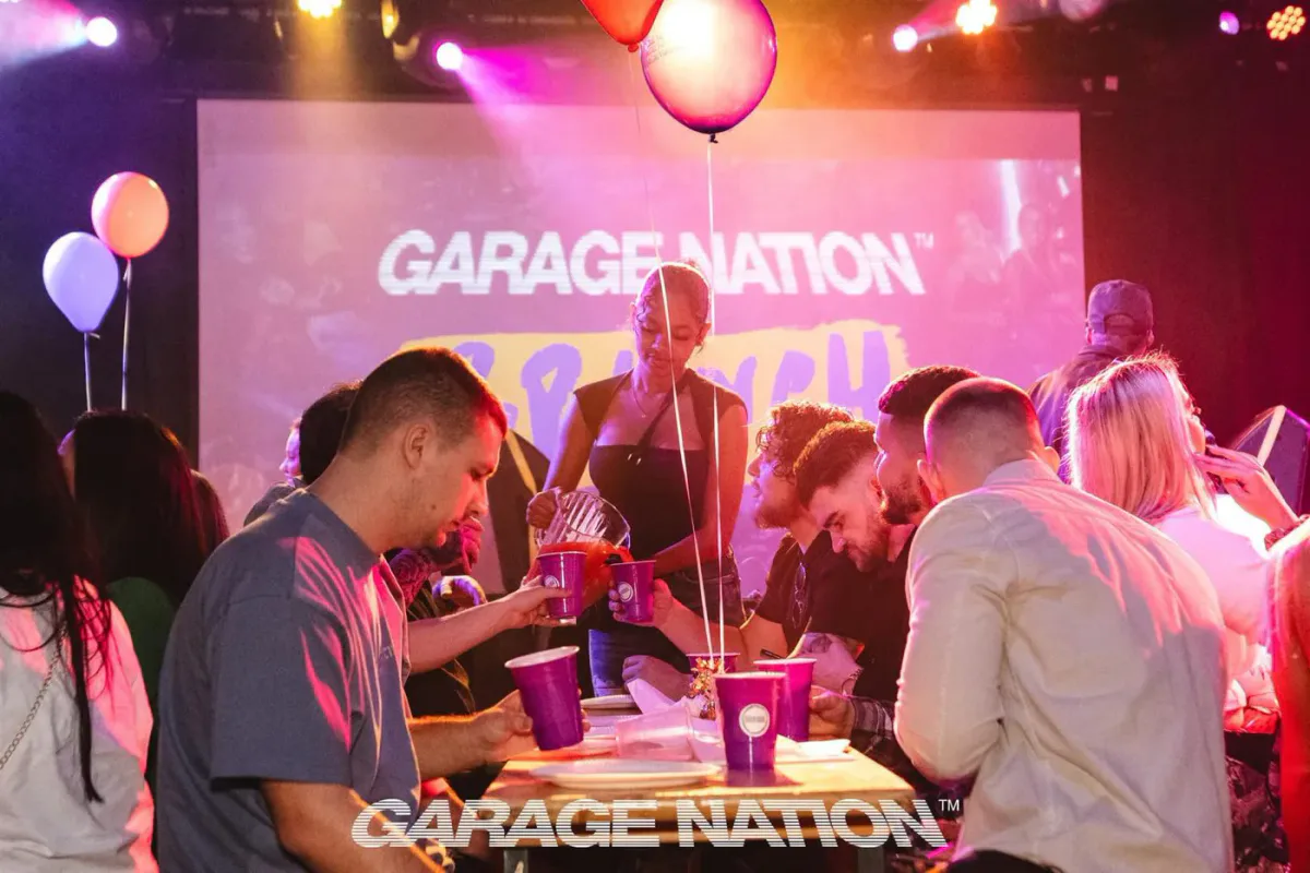 Garage Nation Christmas Brunch & Day Party event poster