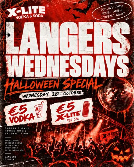 HALLOWEEN SPECIAL LANGERS WEDNESDAYS | TWENTY TWO NIGHTCLUB 🔥 event poster