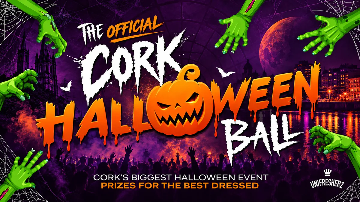The Official Cork Student Halloween Ball 2026 event poster